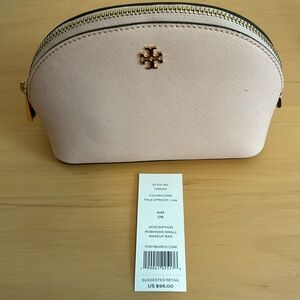 Tory Burch zip cosmetic case.